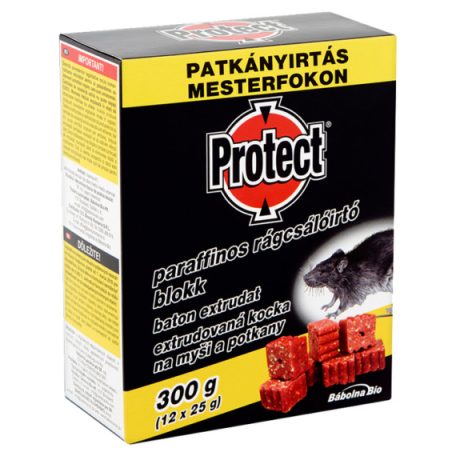 Rágcsálóirtó parafinos blokk 300g PROTECT (12db/#)