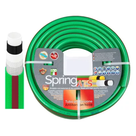 Locsolótömlő  3/4" spring csav.mentes 6rétegű Olasz  50 m/tek  3014