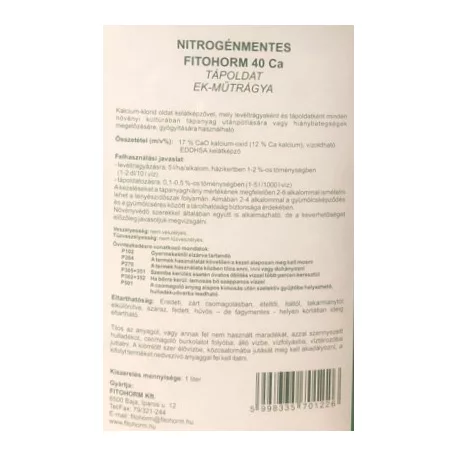 Fitohorm 40Ca Nitrogénmentes  1Lit