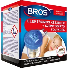   Elektromos szúnyogriasztó készülék 10db lapkával(B010) BROS