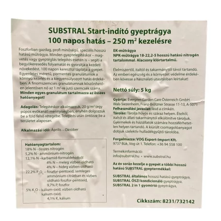 Substral gyeptrágya Start indító 5 kg