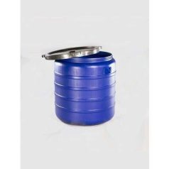   Hordó műanyag CSAVAROS 350literes csappal 420mm száj /kék/