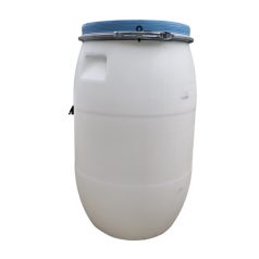   Hordó műanyag BILINCSES 120literes könnyített(kék tetővel)