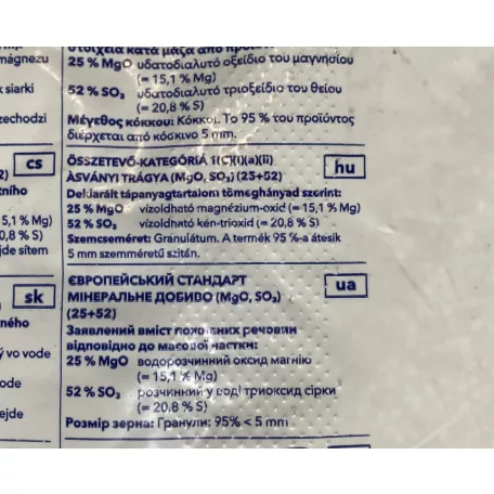 Esta Kieserit Granulátum  25 kg  MgO 25%+SO3 52%