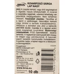 Rovarfogó lap Sárga (10db/#) 24x10cm (B388) BROS