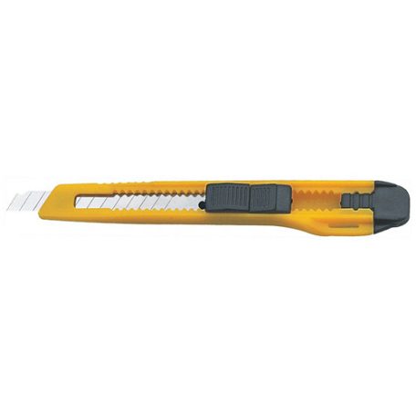 Tapétavágó kés, letörhető pengés,9mm,sárga(222380)