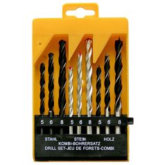   Fúrófej készlet,fémhez-fához-betonhoz,9db-os,3-8mm(420609)