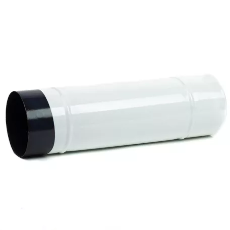 Füstcső fehér 130/80 zománcozott