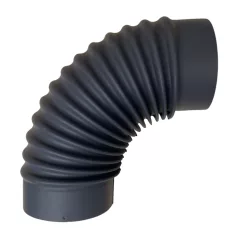 Füstcső könyök fekete 150/90 1mm