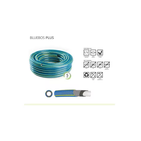 Locsolótömlő 1" 25m kék,4rétegű(24bar) szövetbetétes BLUEBOS